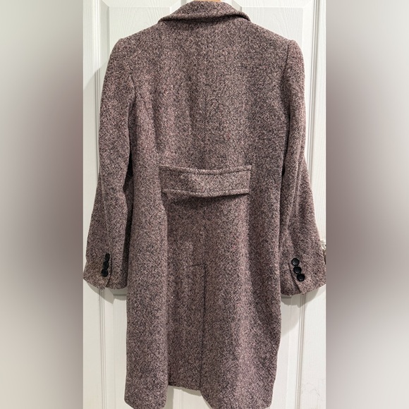 Express Pink Tweed Trench Knee Length Coat NWT - Picture 4 of 6